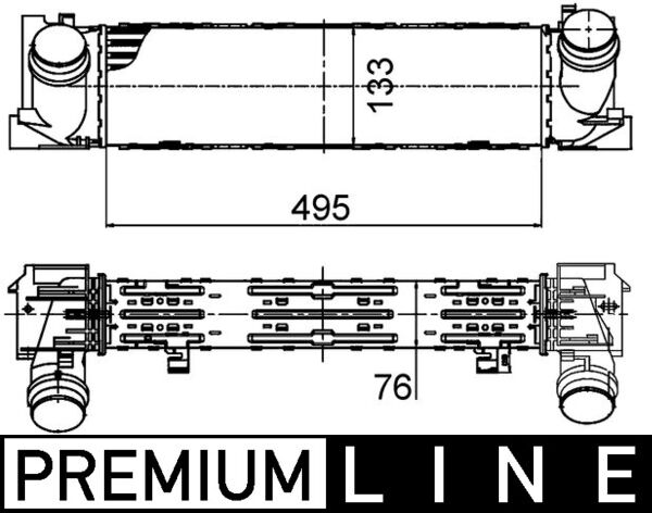Intercooler - CI 393 000P MAHLE