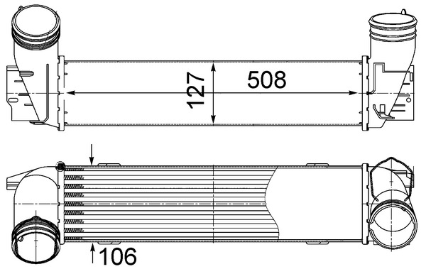 Intercooler - CI 490 000S MAHLE