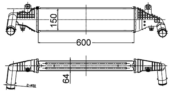 Intercooler - CI 504 000S MAHLE
