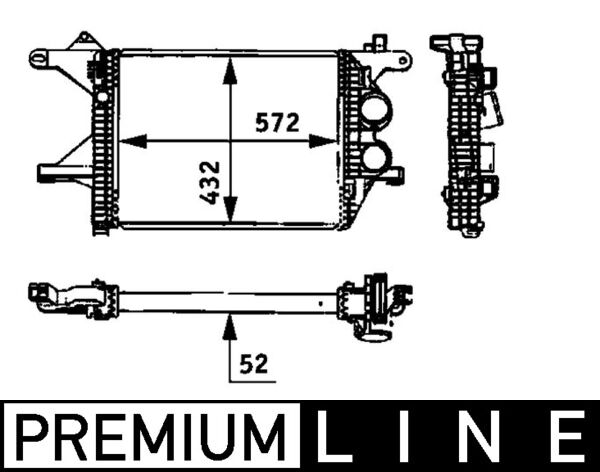 Intercooler - CI 94 000P MAHLE
