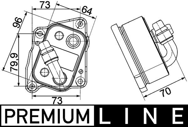 Oil Cooler, engine oil - CLC 107 000P MAHLE