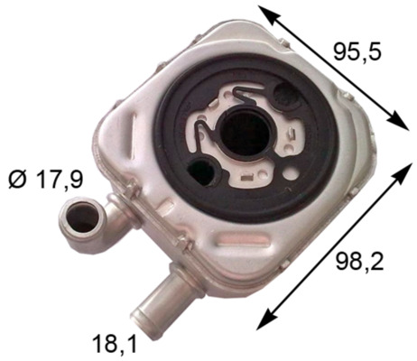 Oil Cooler, engine oil - CLC 165 000S MAHLE
