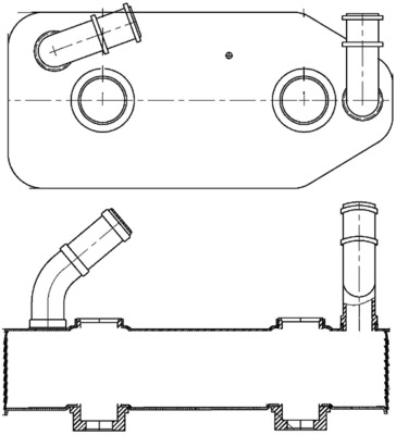 Oil Cooler, automatic transmission - CLC 178 000S MAHLE