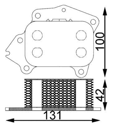 Oil Cooler, engine oil - CLC 194 000S MAHLE