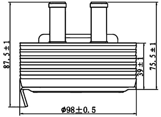 Oil Cooler, engine oil - CLC 197 000S MAHLE
