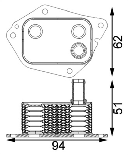 Ölkühler, Motoröl - CLC 199 000S MAHLE