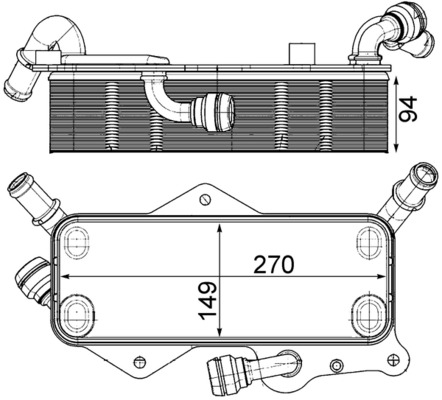 Radiatore olio, Cambio automatico - CLC 218 000P MAHLE