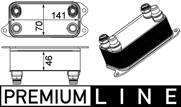 Radiatore olio, Cambio automatico - CLC 227 000P MAHLE