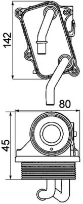 Oil Cooler, engine oil - CLC 24 000P MAHLE