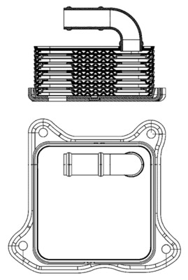 Oil Cooler, engine oil - CLC 2 000S MAHLE