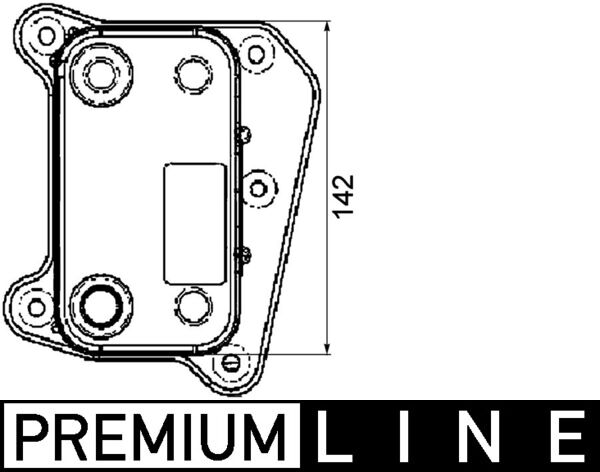 Oil Cooler, engine oil - CLC 38 000P MAHLE