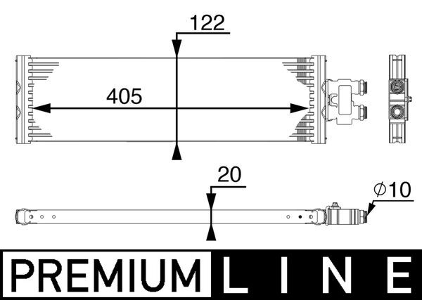 Oil Cooler, automatic transmission - CLC 64 000P MAHLE
