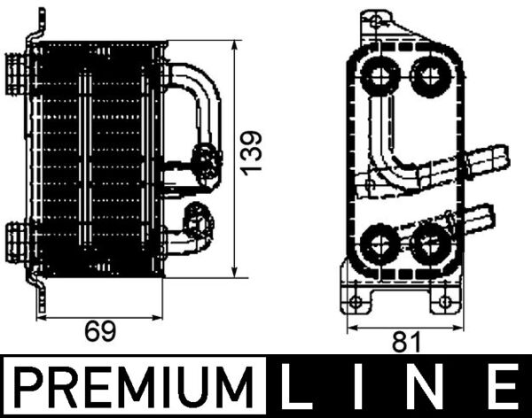 Radiatore olio, Cambio automatico - CLC 66 000P MAHLE