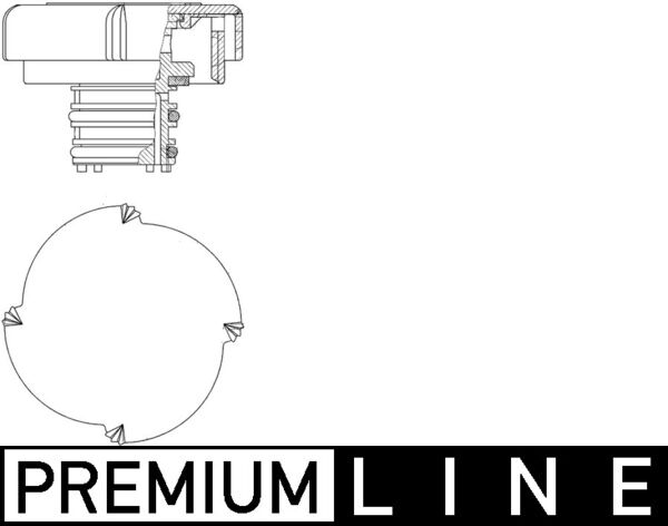 dangtelis, radiatorius - CRB 21 000P MAHLE