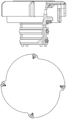 Sealing Cap, coolant tank - CRB 22 000P MAHLE