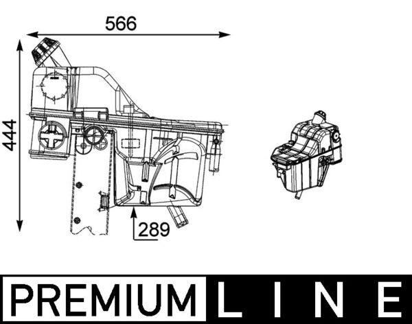 Expansion Tank, coolant - CRT 54 000P MAHLE