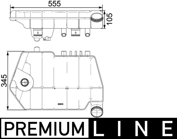 Expansion Tank, coolant - CRT 66 000P MAHLE