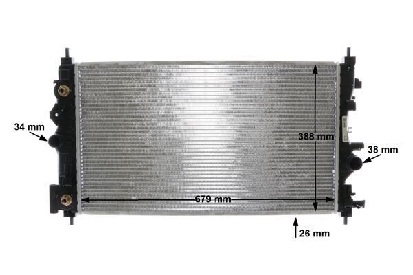 radiatorius, variklio aušinimas - CR 1011 000S MAHLE