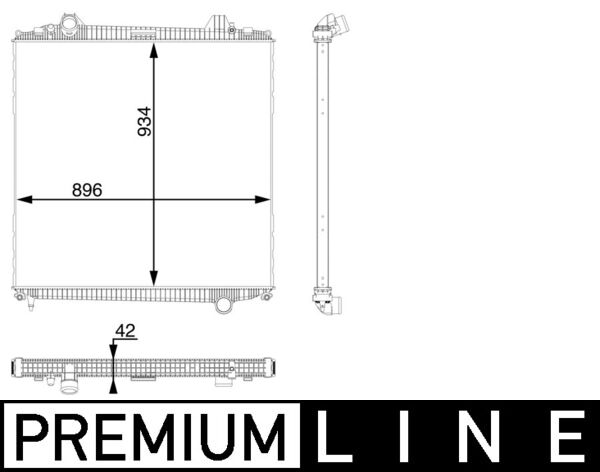 Radiator, engine cooling - CR 103 000P MAHLE