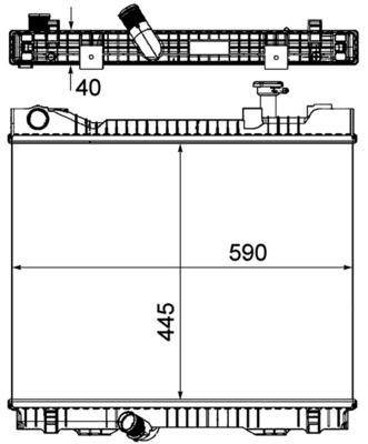 Radiator, engine cooling - CR 1045 000P MAHLE