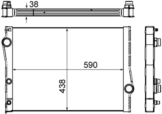 Radiator, engine cooling - CR 1049 000S MAHLE
