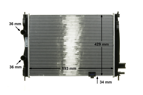 Radiator, engine cooling - CR 1075 000S MAHLE