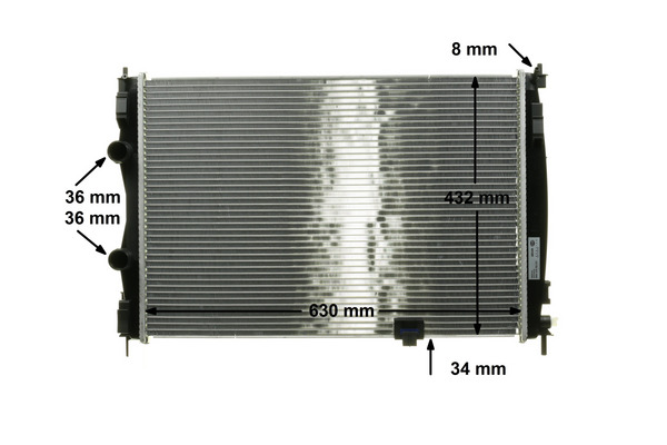 Radiator, engine cooling - CR 1076 000S MAHLE