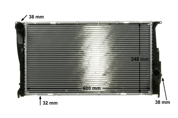 Radiator, engine cooling - CR 1085 000P MAHLE