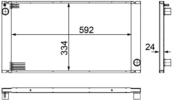 Radiator, engine cooling - CR 1095 000P MAHLE