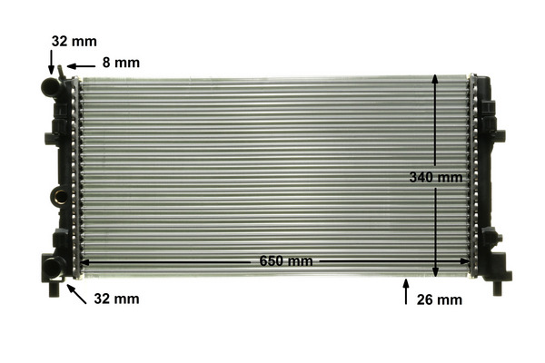 Radiator, engine cooling - CR 1096 000P MAHLE