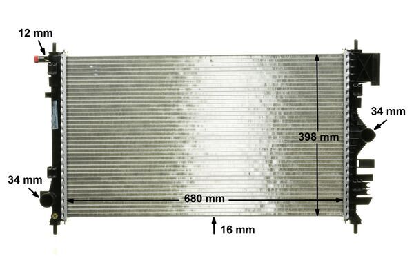 radiatorius, variklio aušinimas - CR 1097 000P MAHLE