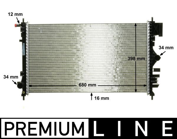 Radiator, engine cooling - CR 1097 000P MAHLE