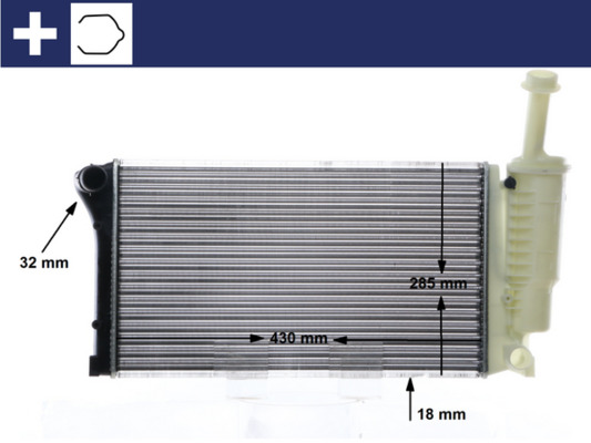 Radiator, engine cooling - CR 10 000S MAHLE