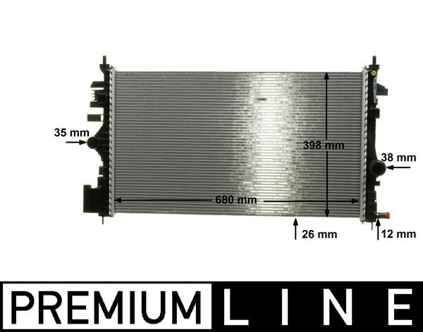 Radiator, engine cooling - CR 1102 000P MAHLE