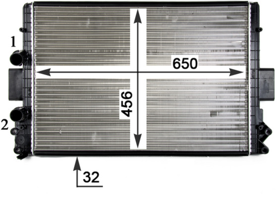 Radiator, engine cooling - CR 1105 000P MAHLE