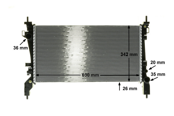 Radiator, engine cooling - CR 1120 000P MAHLE