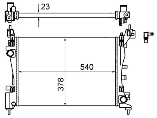 Radiator, engine cooling - CR 1121 000S MAHLE