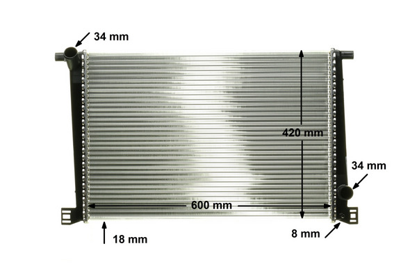 Radiator, engine cooling - CR 1123 000P MAHLE