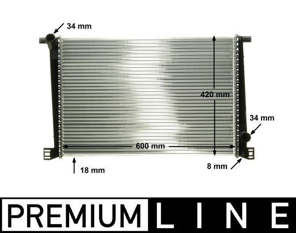 Radiator, engine cooling - CR 1123 000P MAHLE