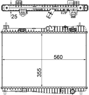Radiator, engine cooling - CR 1135 000S MAHLE