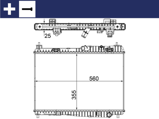 Radiator, engine cooling - CR 1135 000S MAHLE