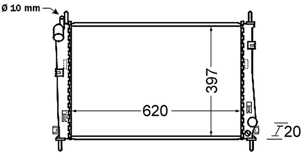 Radiator, engine cooling - CR 1137 000S MAHLE