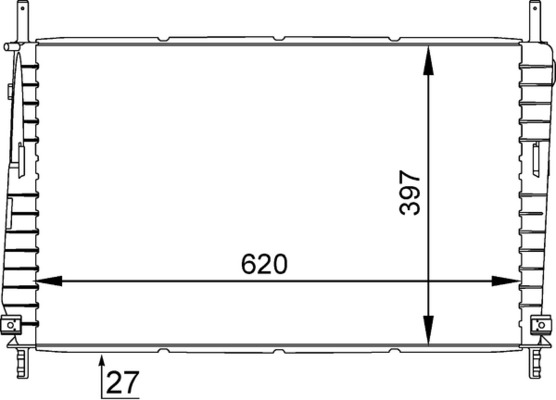 Radiator, engine cooling - CR 1141 000S MAHLE