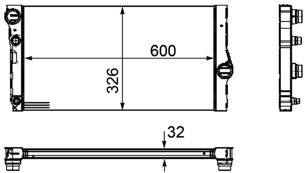Kühler, Motorkühlung - CR 1147 000P MAHLE