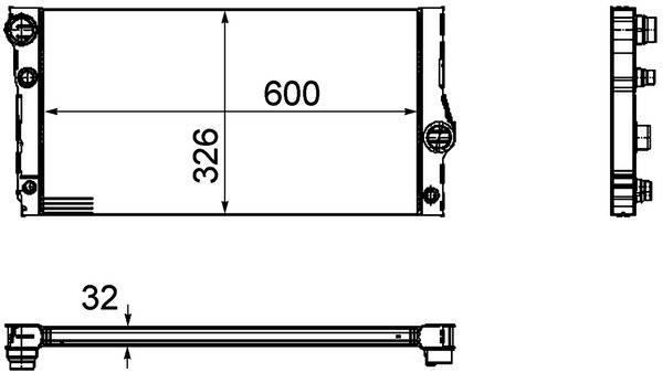 Radiator, engine cooling - CR 1148 000P MAHLE