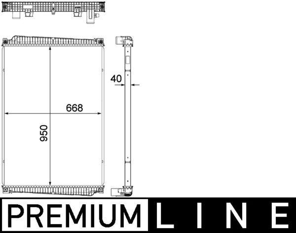 Radiator, engine cooling - CR 1149 000P MAHLE