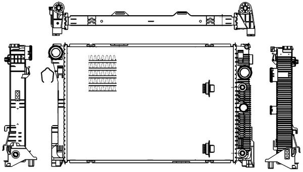 Radiator, engine cooling - CR 1176 000S MAHLE