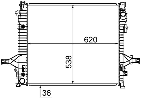 Radiator, engine cooling - CR 1191 000S MAHLE