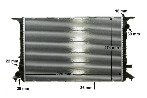 Radiator, engine cooling - CR 1201 000P MAHLE