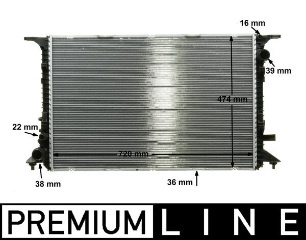 Kühler, Motorkühlung - CR 1201 000P MAHLE